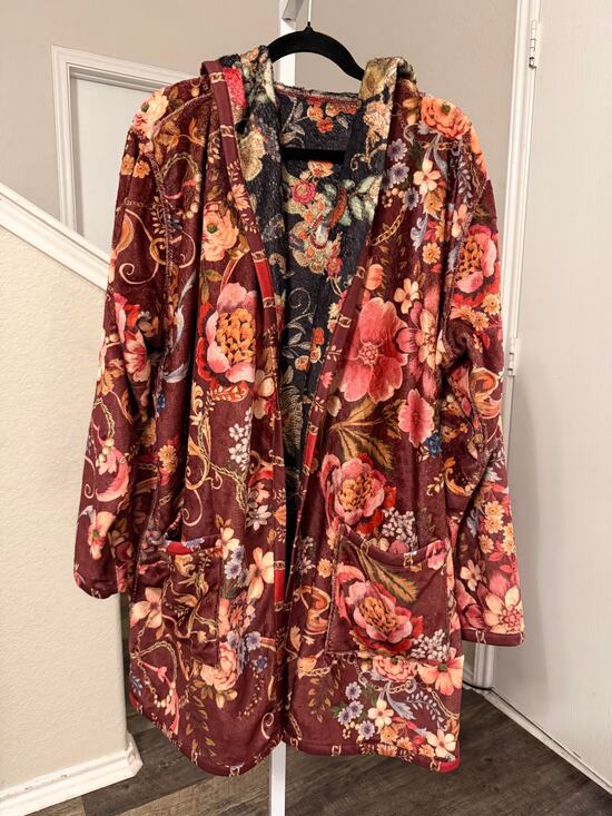 Johnny Was Jackets & Blazers - Johnny Was Midi Sherpa Reversible  Jacket Rolanda Size XXL New With Tag